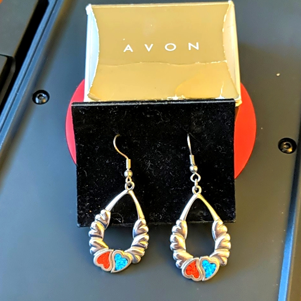 Avon Sterling Silver Heart Earrings